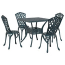 Havebord sæt 5 pcs Grøn Gustt aluminium