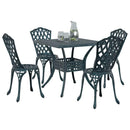 Havebord sæt 5 pcs Grøn Gustt aluminium