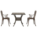 Havebord sæt 3 pcs Bronze Gustt aluminium