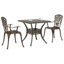 Havebord sæt 3 pcs Bronze Gustt aluminium