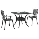 Havebord sæt 3 pcs Sort Gustt aluminium