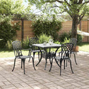 Havebord sæt 5 pcs Sort Gustt aluminium
