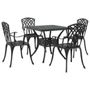 Havebord sæt 5 pcs Sort Gustt aluminium