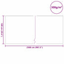 Damfleece Grå 1 x 25 m Polyester og Bomuld