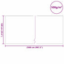 Damfleece Grå 1 x 25 m Polyester og Bomuld