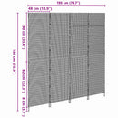 Rumdeler Sort 195 x 180 cm polyrattan