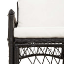 Have Stol med pude Sort 73 x 61 x 77 cm polyrattan