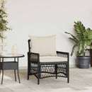 Have Stol med pude Sort 73 x 61 x 77 cm polyrattan