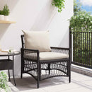 Have Stol med pude Sort 73 x 61 x 77 cm polyrattan