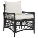 Have Stol med pude Sort 73 x 61 x 77 cm polyrattan