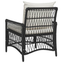 Have Stol med pude Sort 73 x 61 x 77 cm polyrattan