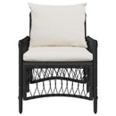 Have Stol med pude Sort 73 x 61 x 77 cm polyrattan