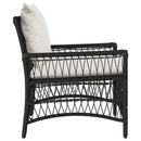 Have Stol med pude Sort 73 x 61 x 77 cm polyrattan