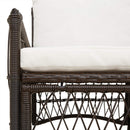Have Stol med pude Brun 73 x 61 x 77 cm polyrattan