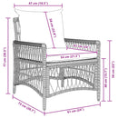 Have Stol med pude Brun 73 x 61 x 77 cm polyrattan