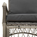 Have Stol med pude Grå 73 x 61 x 77 cm polyrattan