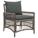 Have Stol med pude Grå 73 x 61 x 77 cm polyrattan