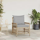 Have Stol med pude Beige 73 x 61 x 77 cm polyrattan