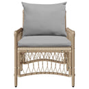 Have Stol med pude Beige 73 x 61 x 77 cm polyrattan
