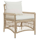 Have Stol med pude Beige 73 x 61 x 77 cm polyrattan
