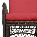 Have Stol med pude Brun 73 x 61 x 77 cm polyrattan