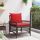 Have Stol med pude Brun 73 x 61 x 77 cm polyrattan