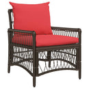Have Stol med pude Brun 73 x 61 x 77 cm polyrattan