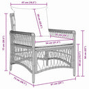 Have Stol med pude Brun 73 x 61 x 77 cm polyrattan