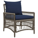 Have Stol med pude Grå 73 x 61 x 77 cm polyrattan
