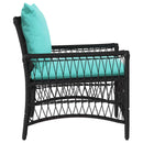 Have Stol med pude Sort 73 x 61 x 77 cm polyrattan