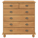 Skuffeskab ASKIM Brun 91 x 40 x 95,5 cm Massiv fyrretræ