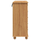 Skuffeskab ASKIM Brun 91 x 40 x 95,5 cm Massiv fyrretræ