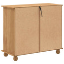 Skuffeskab ASKIM Brun 91 x 40 x 79 cm Massiv fyrretræ