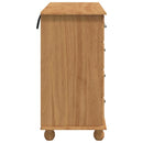 Skuffeskab ASKIM Brun 91 x 40 x 79 cm Massiv fyrretræ
