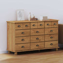 Skuffeskab ASKIM Brun 79 x 40 x 133,5 cm Massiv fyrretræ