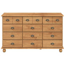 Skuffeskab ASKIM Brun 79 x 40 x 133,5 cm Massiv fyrretræ