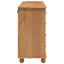 Skuffeskab ASKIM Brun 79 x 40 x 133,5 cm Massiv fyrretræ