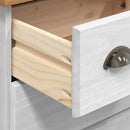 Skuffeskab ASKIM Hvid 79 x 40 x 133,5 cm Massiv fyrretræ