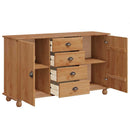 Sideboard med skuffe ASKIM 133,5 x 40 x 79 cm Massivt fyrretræ