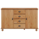 Sideboard med skuffe ASKIM 133,5 x 40 x 79 cm Massivt fyrretræ