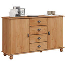Sideboard med skuffe ASKIM 133,5 x 40 x 79 cm Massivt fyrretræ
