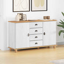 Sideboard med skuffe ASKIM 133,5 x 40 x 79 cm Massivt fyrretræ