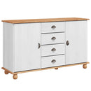 Sideboard med skuffe ASKIM 133,5 x 40 x 79 cm Massivt fyrretræ
