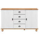 Sideboard med skuffe ASKIM 133,5 x 40 x 79 cm Massivt fyrretræ