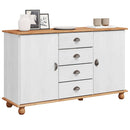 Sideboard med skuffe ASKIM 133,5 x 40 x 79 cm Massivt fyrretræ
