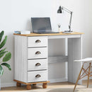 Skrivebord ASKIM Hvid 95 x 40 x 75 cm Massiv fyrretræ