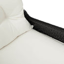 Liggestol med pude Sort 56 x 66 x 95 cm polyrattan