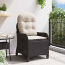 Liggestol med pude Sort 56 x 66 x 95 cm polyrattan