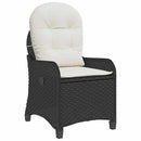 Liggestol med pude Sort 56 x 66 x 95 cm polyrattan