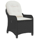 Liggestol med pude Sort 56 x 66 x 95 cm polyrattan